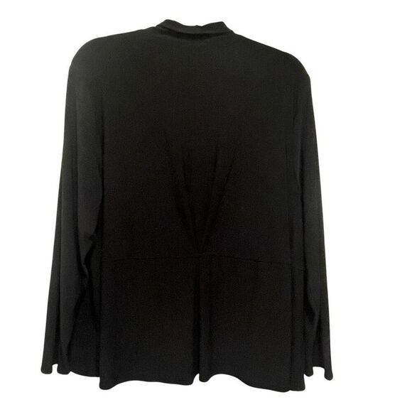 Habitat Black Stretch Kimono Drape Cardigan Jacket Women’s Size XL Minimalist - Picture 4 of 4